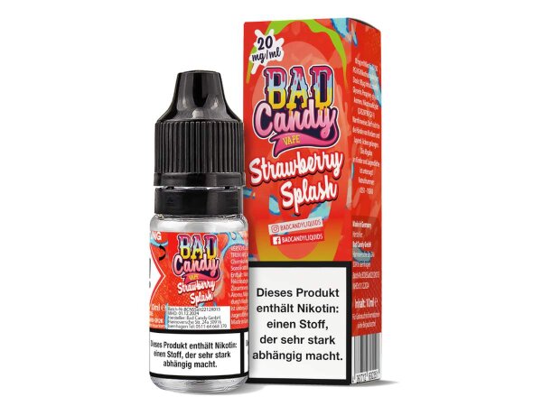 Bad Candy Strawberry Splash Nic Salt 20mg (Steuerware)