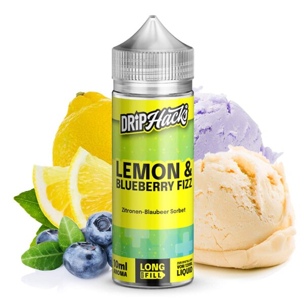 Drip Hacks Lemon & Blueberry Fizz 10ml in 120ml Flasche