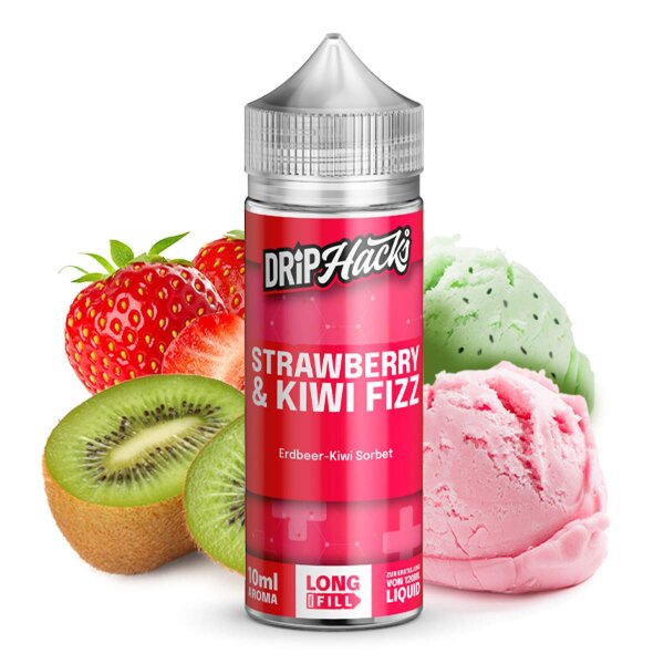 Drip Hacks Strawberry Kiwi Fizz 10ml in 120ml Flasche