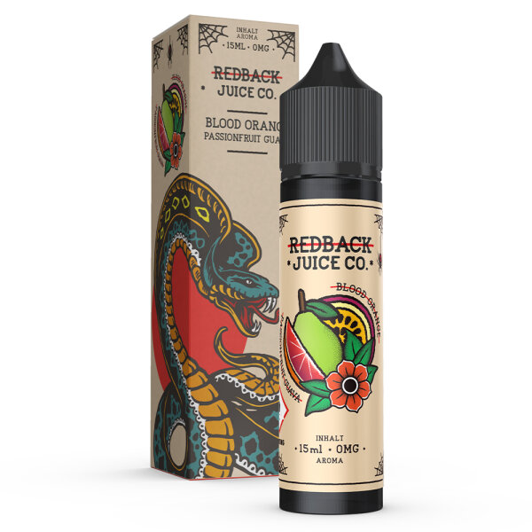 Redback Juice Co Blood Orange Passionfruit Guava 15ml Aroma in 60ml Flasche